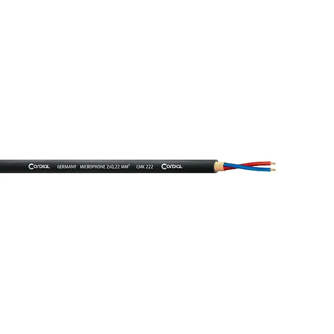 CORDIAL CMK 222 Black High Performance Mikrofonkabel, schwarz, 100m Rolle | Top-Angebot