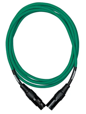 CASCHA CCS-M1GR2 Standard Line Mikrofonkabel XLRm-XLRf Green, 2m - Reduziert