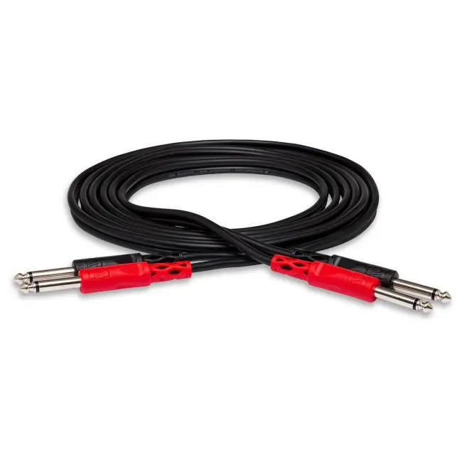 Preisvorteil | HOSA CPP-206 Dualkabel 2x 6,3mm Klm - 2x 6,3mm Klm, 6m