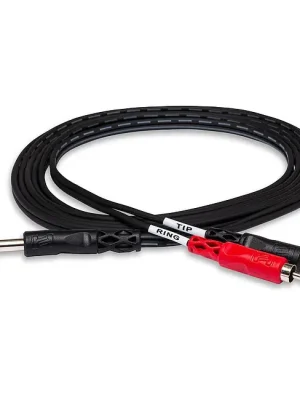 Vorteilspreis | HOSA TRS-201 Y-Kabel 2x RCA (Cinch) - 6,3mm StKlm, 1m