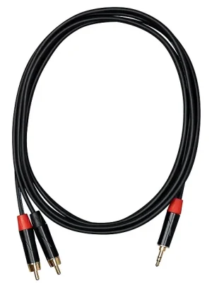 Sofort lieferbar | CASCHA CCA-A1CM3 Advanced Line Y-Kabel 2x Cinch-3,5mm Klm, 3m