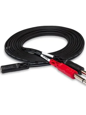 HOSA CMP-153 Y-Kabel 3,5mm StKlm - 2x 6,3mm Klm, 1m (3ft) | Premium-Qualität