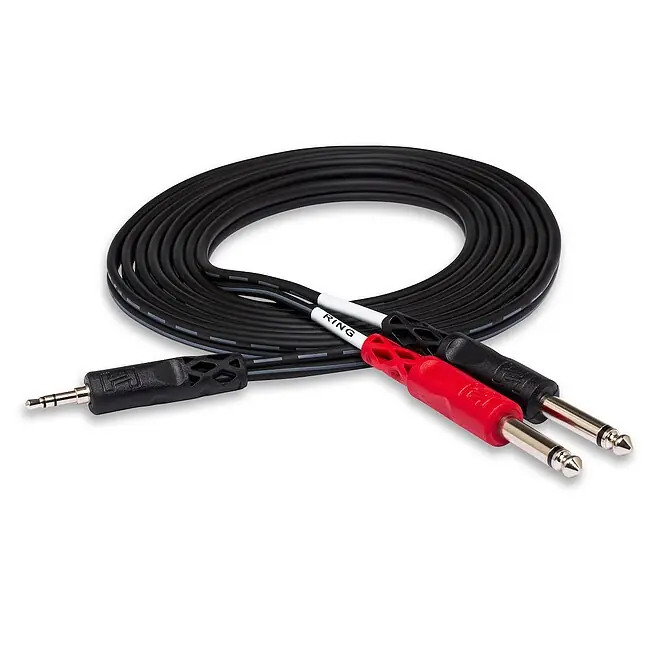 HOSA CMP-153 Y-Kabel 3,5mm StKlm - 2x 6,3mm Klm, 1m (3ft) | Premium-Qualität