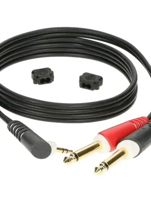Sonderangebot - KLOTZ AY5A0200 Y-Kabel, 1x 3,5mm StWKlm-2x 6,3mm Klm, 3m