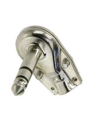 GEWA 961.541 Winkel-Klinkenstecker Stereo, 6,3mm Kabelstecker zum Verlöten an einem Mikrofonkabel. - Fast ausverkauft