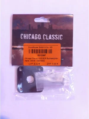 Chicago Classic HJ015CR Buchsenplatte, chrom, LP-style Metall, 35,2x35,2mm - Verfügbar