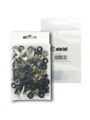 Adamhall 24er Set Schrauben M6 x 20 mm mit Käfigmutter und Unterlegscheibe im Beutel | Bestpreis