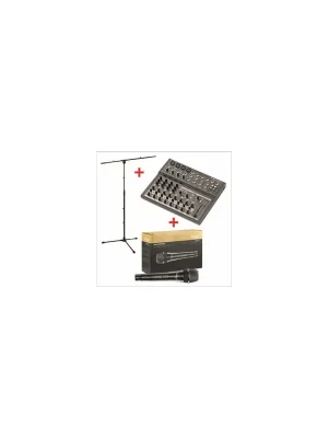 Direkt ab Werk - Mackie Bundle Mackie Mix12FX + Stativ + Mikrofon + Kabel
