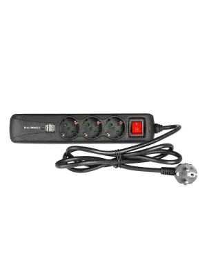 Adamhall 3-fach Steckdosenleiste mit Schalter und 2 USB-Ladebuchsen | Brandneu