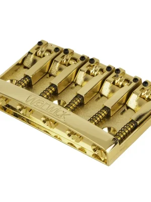 Beliebt - Schaller Warwick Logo 3D Bridge, 5-String / Gold