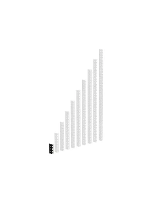 Adamhall 61535 B 2 - HD Rackschiene schwarz 2 HE | Hochwertig