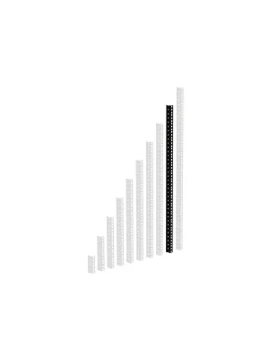 Adamhall Adam Hall 19" Parts 61535 B 18 - HD Rackschiene schwarz 18 HE - Bestseller
