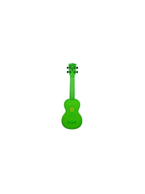 Nur noch heute - Kala Waterman KA-SWF-GN - Fluorescent Sour Apple Green Soprano Ukulele, with Tote Bag