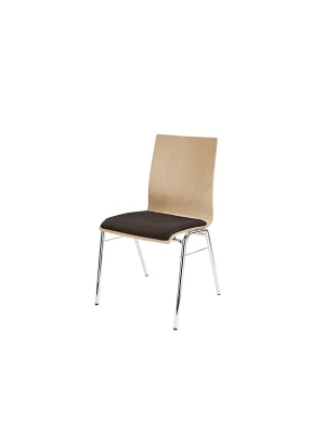 K&M 13410 Stapelstuhl mit Sitzpolster - natur | Neues Produkt