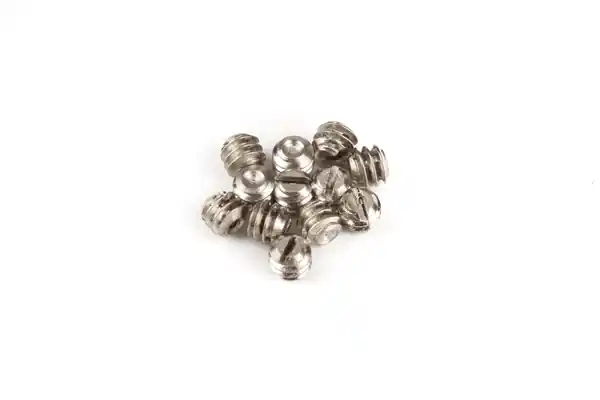 Werkspreis | Fender Stacked Control Knob Mounting Screws, (6-32 X 1/8") Slotted, Nickel (12 Stück)