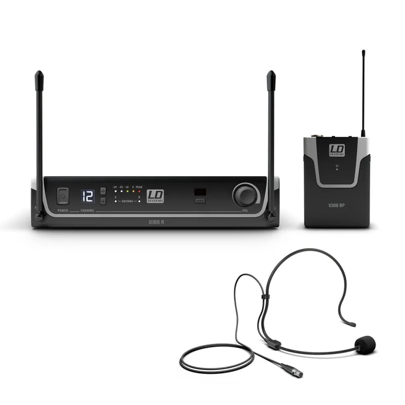 LD Systems U308 BPH - Funkmikrofon System mit Bodypack und Headset | Hohe Qualität