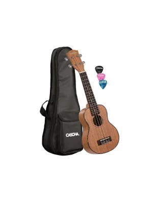 Sehr gefragt | Cascha Premium Mahagoni Konzert Ukulele Set