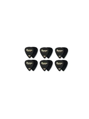 Geprüfte Qualität - Ibanez Flat Pick Sand Grip schwarz (6 Stück)