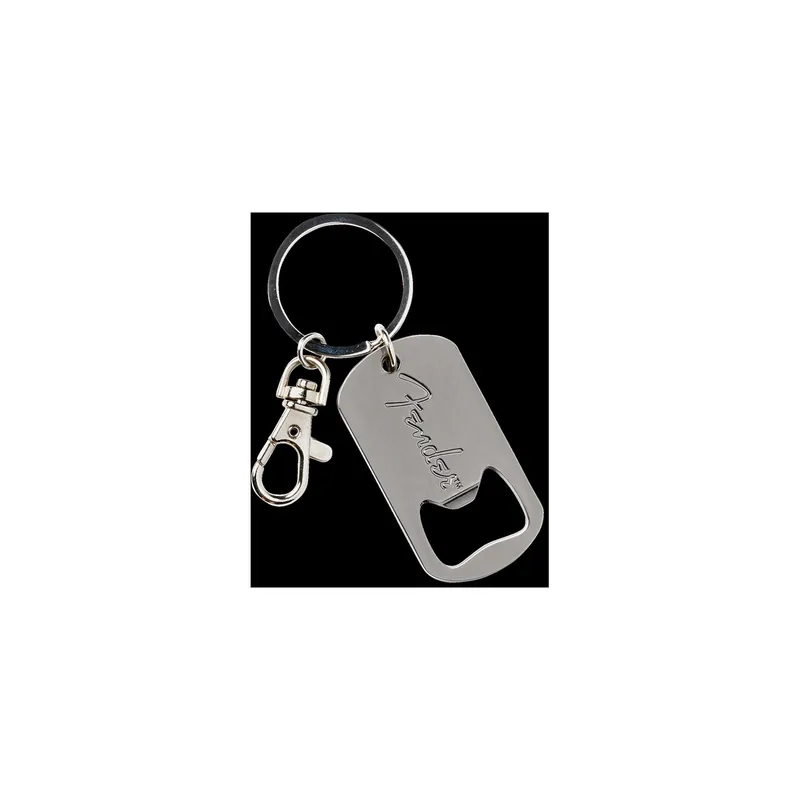 Fender Dogtag Keychain With Bottle Opener, Chrome | Top-Angebot