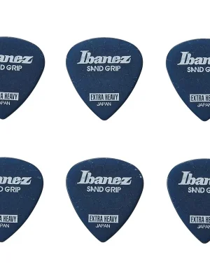 Ibanez Flat Pick Sand Grip blau (6 Stück) - Schneller Versand