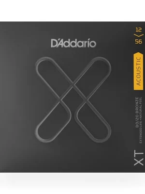 D‘addario XTABR1256 Acoustic 80/20 Bronze Light Top/Medium Bottom 12-56 - Profi-Qualität