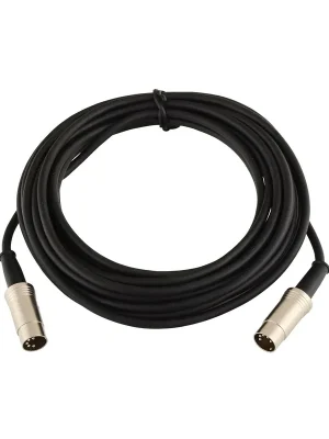 F4 Midikabel schwarz Metallstecker 5m - Ausverkauf