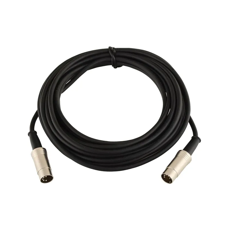 F4 Midikabel schwarz Metallstecker 5m - Ausverkauf