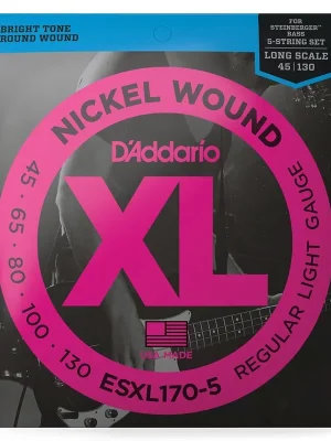 D‘addario EXL170-5 Saiten für 5-saitige Bassgitarre, mit Nickel umsponnen, Light, 45-130, Long Scale | Jetzt erhältlich