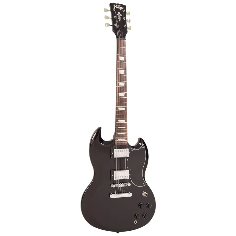 Neues Produkt - Vintage VS6B E-Gitarre in Black