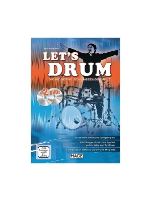 Versandbereit | Hage-verlag Let‘s Drum - Schlagzeugschule mit 2 DVDs