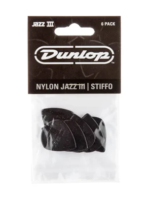 Preisknaller | Dunlop Stiffo Jazz III Picks, Player‘s Pack, 6 pcs., black, 1.38 mm