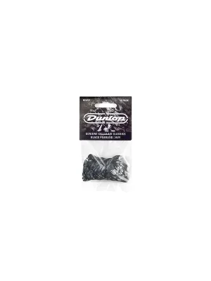 Dunlop Genuine Celluloid Classic Picks, Player‘s Pack, 12 pcs., perloid black, heavy - Versand noch heute