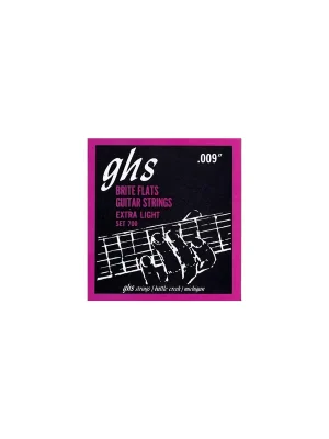 GHS Brite Flats - 700 - Electric Guitar String Set, Extra Light, .009-.042 | Gleich bestellen