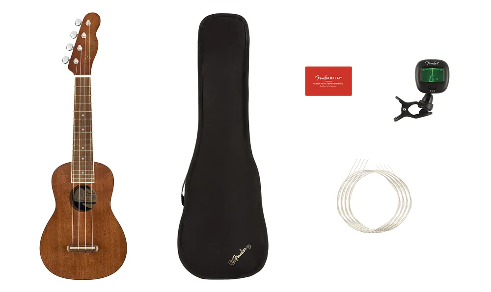 Direkt vom Hersteller - Fender Seaside Soprano Ukulele Pack Natural