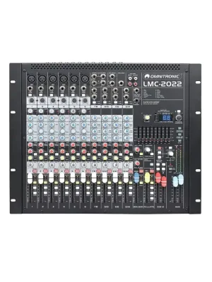 Omnitronic LMC-2022FX USB Mischpult - Professionelles Audiomischpult - Profi-Qualität