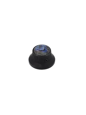 Extra sparen | Boston Potiknopf, Bell Knob, mit Abalone-Einlage, schwarz