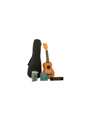 Begrenzte Stückzahl - Kala KA-15-S-BNDL2 - Satin Mahogany Soprano Ukulele Starter Kit