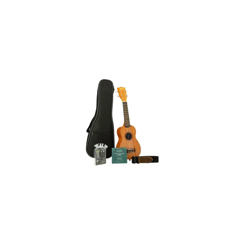 Begrenzte Stückzahl - Kala KA-15-S-BNDL2 - Satin Mahogany Soprano Ukulele Starter Kit