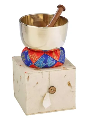 Afroton Klangschale, Geschenk-Set, silber, gegossen Ø 9,7cm | Angebot