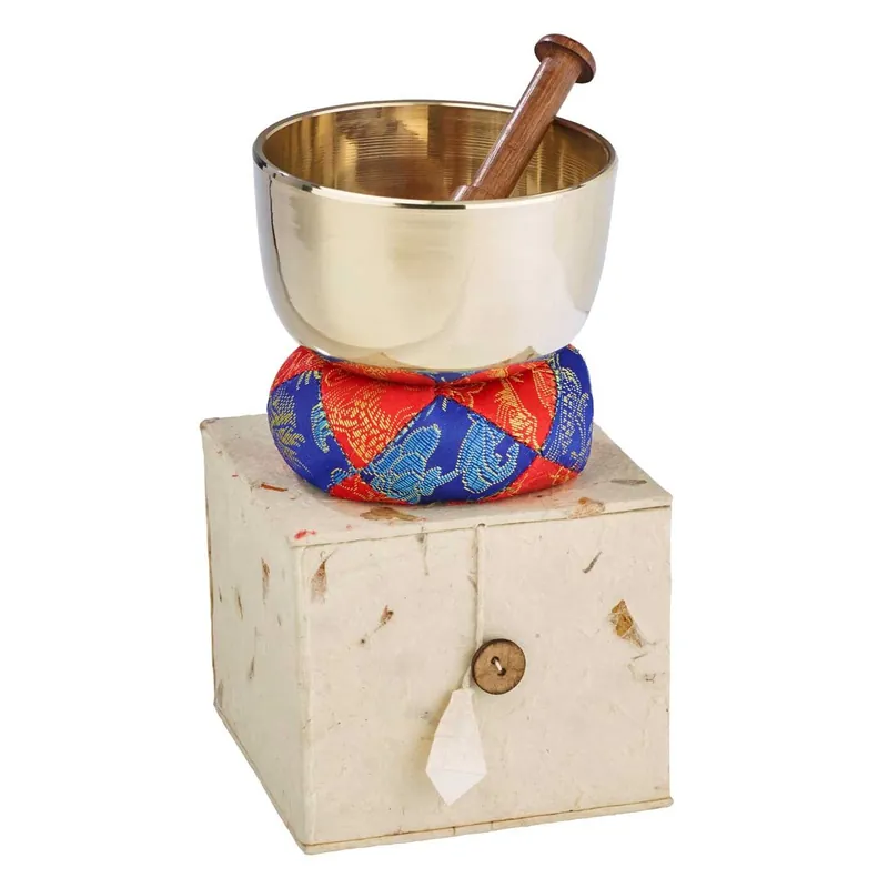 Afroton Klangschale, Geschenk-Set, silber, gegossen Ø 9,7cm | Angebot