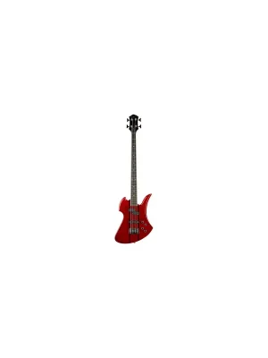 B.c.rich Heritage Classic Mockingbird Bass, 4-String - Quilted Maple Top, Transparent Red - Nur für kurze Zeit