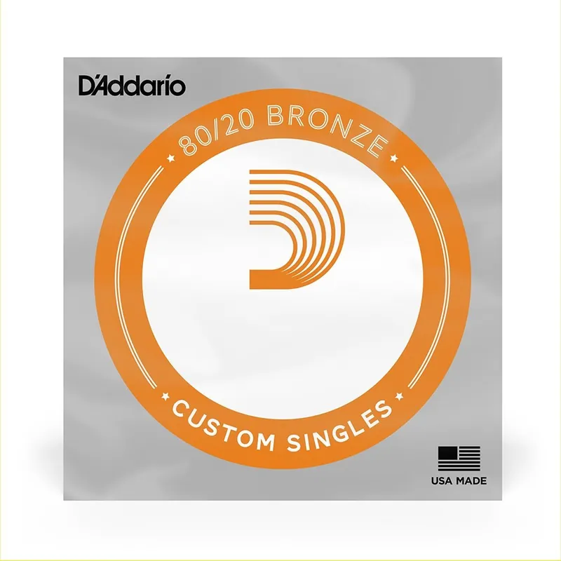 Topseller | D‘addario BW035 Einzelsaite für Akustikgitarre, mit Bronze umsponnen, .035
