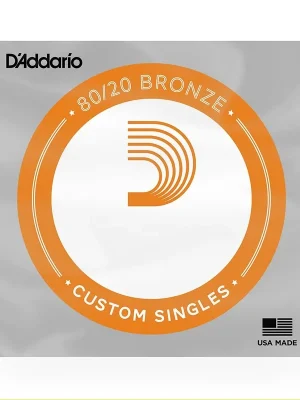 Premium-Qualität - D‘addario BW049 Einzelsaite für Akustikgitarre, mit Bronze umsponnen, .049