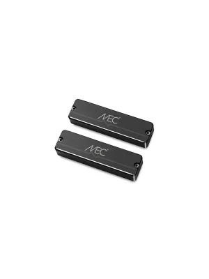 Neu verfügbar - MEC Passive Soapbar Humbucker Bass Pickup Set, Metal Cover, 6-String - Black Chrome