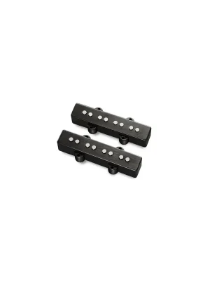 Zeitlich begrenzt - MEC Passive J/J-Style Bass Pickup Set, Metal Cover, Open Pole Pieces, 4-String - Brushed Black Chrome