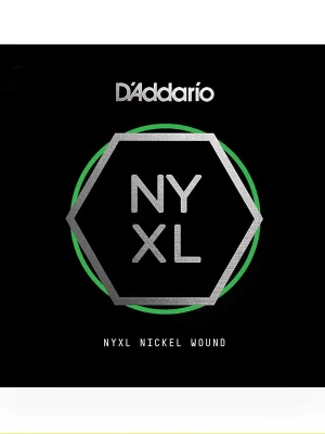 D‘addario NYXLB032 Einzelne mit vernickeltem Draht umsponnene Saite für Bassgitarre, volle Größe, .032 - Profi-Qualität