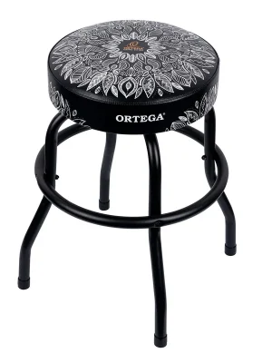 Sofort kaufen - Ortega Bar Stool - 24" weißes Kaleidoskop / Black Hardware