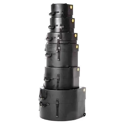Herstellerpreis | Hardcase HROCKFUS-6 Drum Case Set 6 teilig schwarz