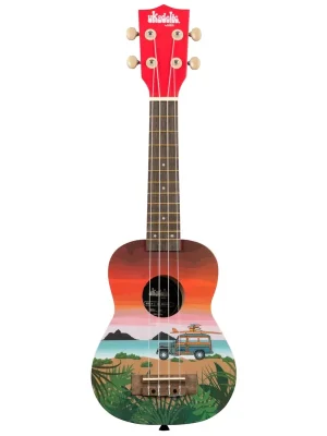 Qualitätsprodukt | Kala Ukadelic UK-SURFARI - Surfari Soprano Ukulele, with Tote Bag