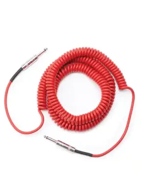 Bestellbar - D‘addario Custom Series Coiled Instrument Cable, Red, 30‘